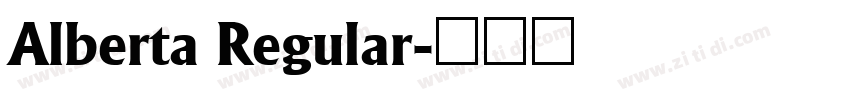 Alberta Regular字体转换